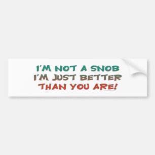 Geen Snob Bumpersticker