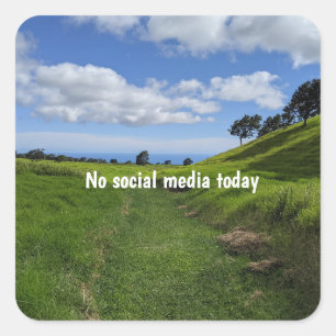 Geen sociale media vandaag vierkante sticker