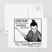 Geen socialisering! briefkaart (Voorkant / Achterkant)