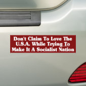 Geen socialisme! bumpersticker (Op auto)