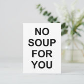 Geen soep voor jou briefkaart (Staand voorkant)