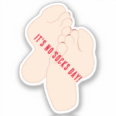 Geen Sokken Day Feet Sticker (Voorkant)