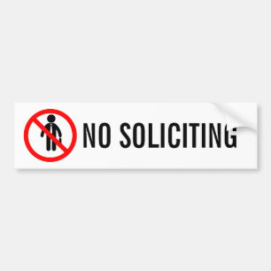 GEEN SOLICITING BUMPERSTICKER