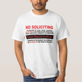 GEEN SOLICITING T-SHIRT