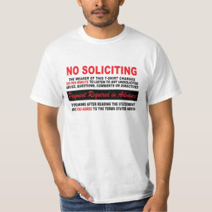 GEEN SOLICITING T-SHIRT