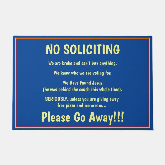 Geen solicitors deurmat (Voorkant)