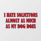 Geen solicitors raamsticker (Vel)