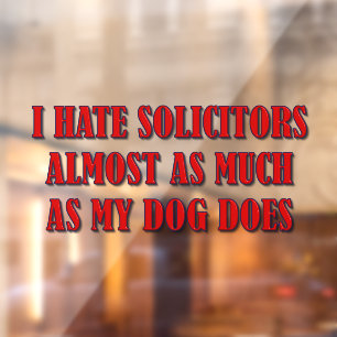 Geen solicitors raamsticker