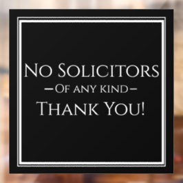 Geen solicitors teken - Klein bedrijfsklaar venste Raamsticker