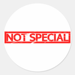 Geen speciale stempel ronde sticker
