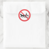 Geen spoor van paardenstaarten en verkeersbuggy ronde sticker (Tas)