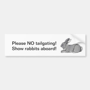 Geen staarten, show konijnen aan boord! bumpersticker