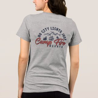Geen stadslichten, alleen kampvuurnachten Tri-Blend shirt