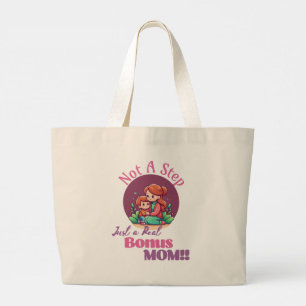 Geen stap alleen een echt bonusgeschenk voor mama- grote tote bag