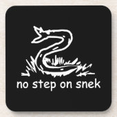 Geen stap in de richting van gadsden parody SnekRi Bier Onderzetter (Voorkant)