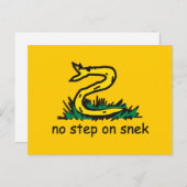 Geen stap in de richting van gadsden parody SnekRi Briefkaart (Voorkant / Achterkant)
