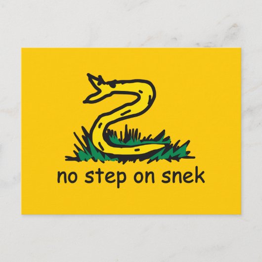 Geen stap in de richting van gadsden parody SnekRi Briefkaart (Voorkant)
