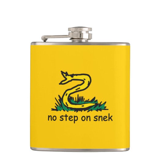 Geen stap in de richting van gadsden parody SnekRi Heupfles (Voorkant)