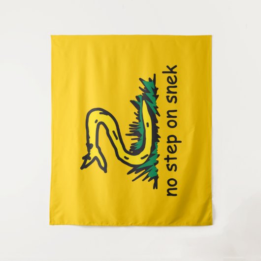 Geen stap in de richting van gadsden parody SnekRi Wandkleed (Voorkant)