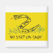 Geen stap op de vlag van Snek Gadsden Magneet (Voorkant)