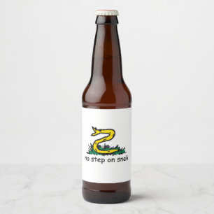 Geen stap op snek memes Gadsden parodie SnekRight Bier Etiket