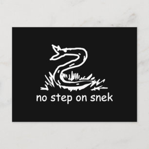 Geen stap op snek memes Gadsden parodie SnekRight Briefkaart