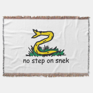 Geen stap op snek memes Gadsden parodie SnekRight Deken