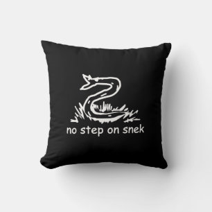 Geen stap op snek memes Gadsden parodie SnekRight Kussen