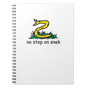Geen stap op snek memes Gadsden parodie SnekRight Notitieboek