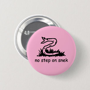 Geen stap op snek memes Gadsden parodie SnekRight Ronde Button 5,7 Cm