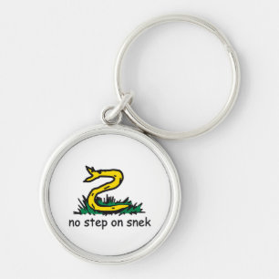 Geen stap op snek memes Gadsden parodie SnekRight Sleutelhanger