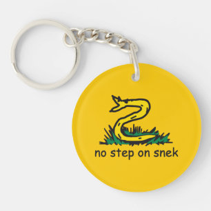 Geen stap op snek memes Gadsden parodie SnekRight Sleutelhanger