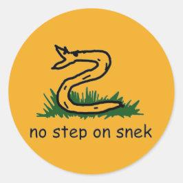 Geen stap op Snek Ronde Sticker
