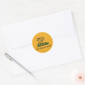 Geen stap op Snek Ronde Sticker (Envelop)
