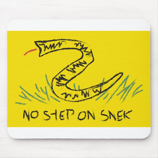 Geen stap op weg naar de vlag van Snek Gadsden Muismat (Voorkant)