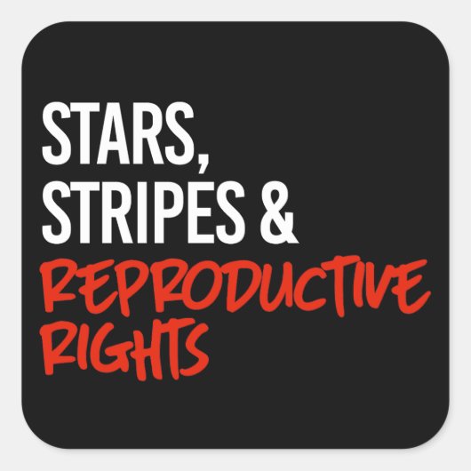 Geen sterren en strepen zonder reproductieve recht vierkante sticker (Voorkant)