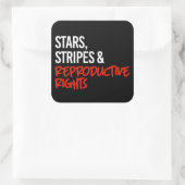 Geen sterren en strepen zonder reproductieve recht vierkante sticker (Tas)