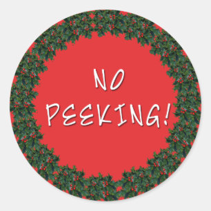 GEEN Stickers met kerstcadeautjes uit Scarebaby