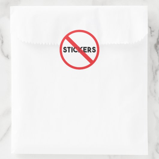 Geen Stickers Stickers (Tas)