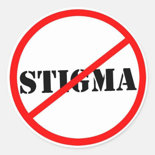 Geen stigma grote Sticker (Voorkant)