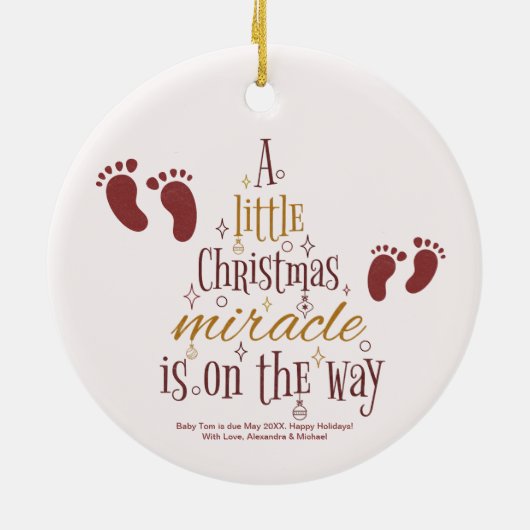 Geen stille kerstbevruchting meer keramisch ornament (Achterkant)