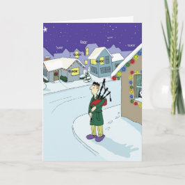 Geen Stille Nacht in Buurt Duncans Feestdagen Kaart