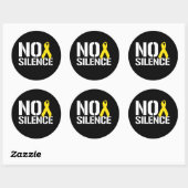 GEEN STILTE RONDE STICKER (Vel)