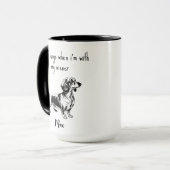 Geen stoute dagen met mijn wiener dachshund zwart mok (Voorkant links)