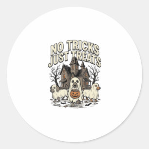 Geen Streken Alleen Snoepjes Halloween Dachshund G Ronde Sticker