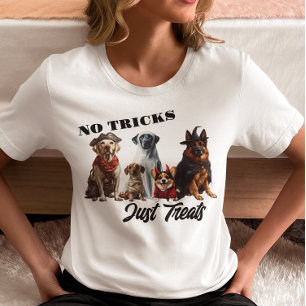 Geen Streken Alleen Snoepjes Halloween Honden Tri-Blend Shirt