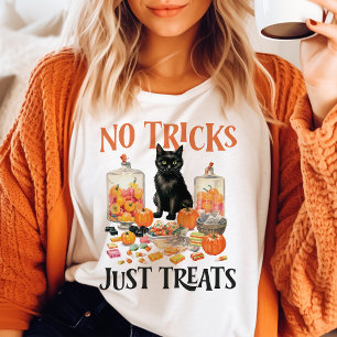 Geen Streken Alleen Snoepjes Zwarte Kat Vintage Ha Tri-Blend Shirt