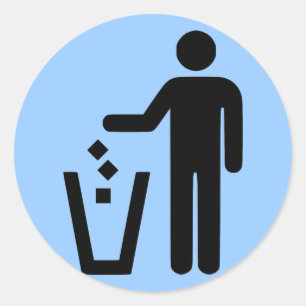 Geen strooisel ronde sticker