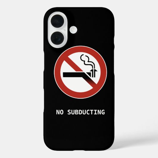 Geen subductie- geologie parodie Logo Case-Mate iPhone Case (Achterkant)
