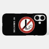 Geen subductie- geologie parodie Logo Case-Mate iPhone Case (Achterkant (horizontaal))
